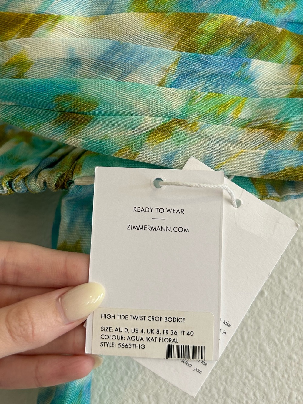 Zimmermann High Tide Twist Crop Bodice NEW - Picture 8 of 9